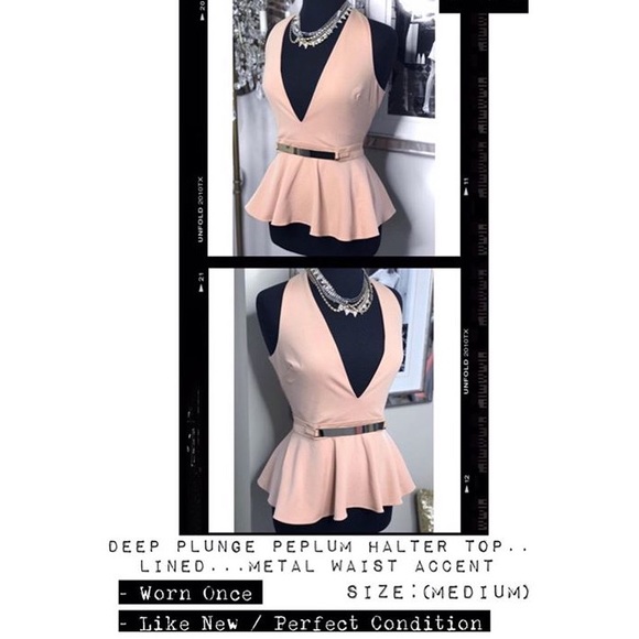 MARCIANO - PEPLUM HALTER TOP - Picture 7 of 7